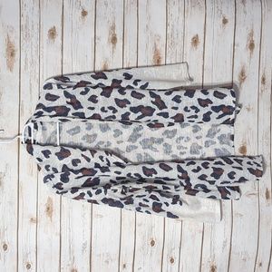 Animal print cardigan